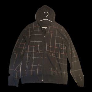 Vision Street Wear Black Cross Pattern Hoodie